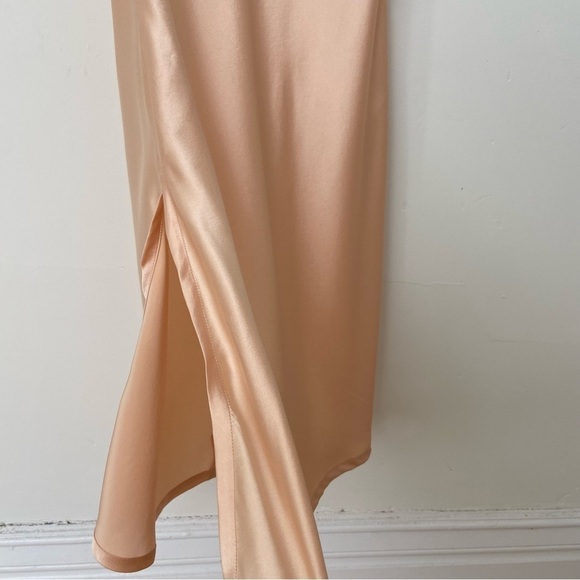 Emerson Fry NWT Violetta Dress Sleeveless Midi Silk Dress Apricot Pink sz Medium - Picture 9 of 15
